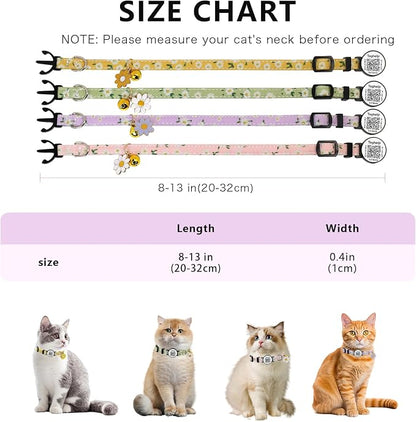 Smart QR Code Cat Collar 2-Pack, Adjustable Safety Breakaway Collar - Image 4
