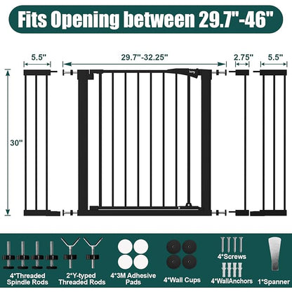keny 29.7"-46" Baby Gate for Stairs, Auto Close Dog Gates for Doorways - Image 6