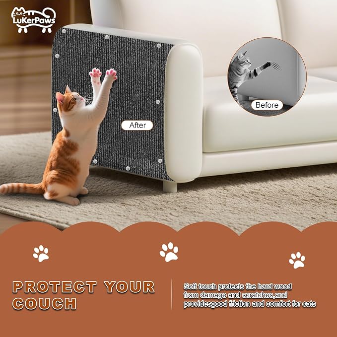 Cat Scratching mat, Self-Adhesive Trimmable cat Scratch Furniture Protector - Image 2
