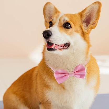 KOOLMOX Pink Bow Tie for Dogs, Formal Dog Bowtie - Image 3