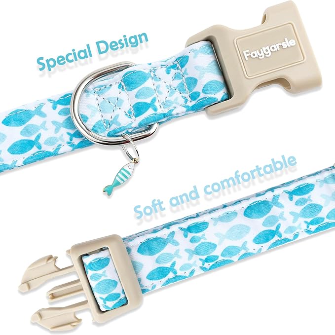 Faygarsle Fish Pattern Dog Collar, Adjustable - Image 2