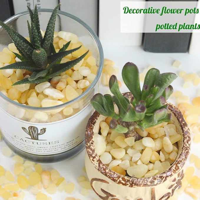 Yellow Jade Aquarium Gravel Rocks Natural Tumbled Healing Crystal Chips Bulk - Image 4