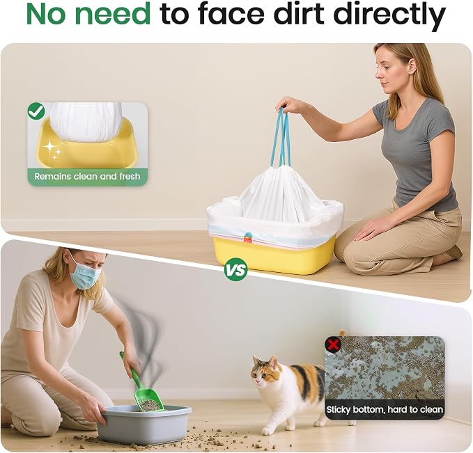 Sifting litter bags with 7-Day Litter System, Heavy Duty Thickened litter liners - Image 3