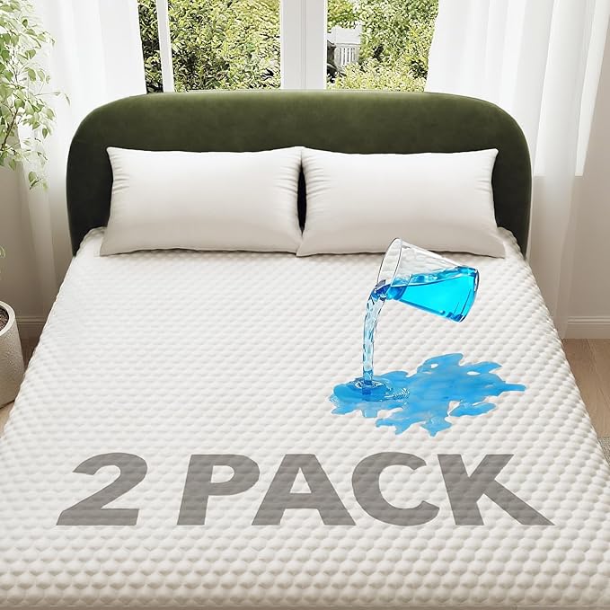 Ohgeni 100% Waterproof Mattress Protector, Twin XL-2 Pack, Fitted Sheet by OhGeni
