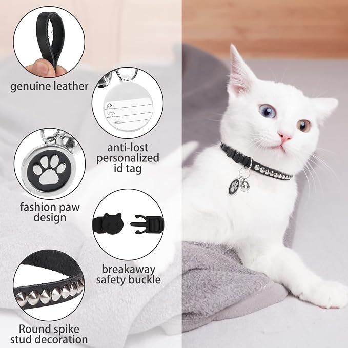 Leather Personalized Breakaway Cat Collar - Image 6