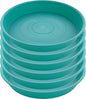 6 Pack of 10 inch Plant Saucer Blue, Heavy Duty Plastic Plant Saucer 10 inch by Bleuhome