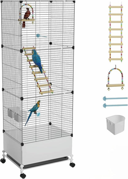Extra Large Bird Cage, Wide Birdcage by STILLCOVE