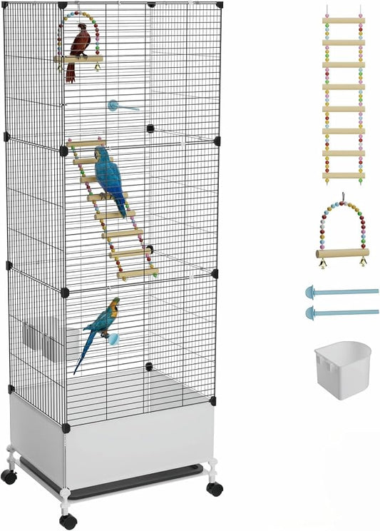 Extra Large Bird Cage, Wide Birdcage by STILLCOVE