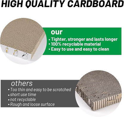 PatiencET Cat Scratcher Cardboard 3 PCS Cat Scratch Pad Reversible Scratcher - Image 4