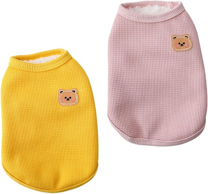 Pet-Clothes Fleece Cotton Dog Shirt Warm Soft Breathable Stretchy Tee by BIECWIAY