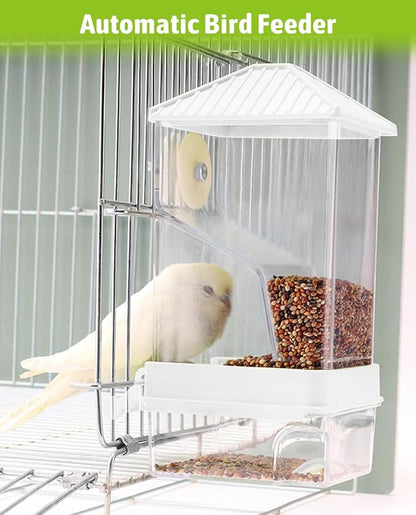 Hamiledyi Automatic Bird Feeder 2 Pcs No Mess Bird Cage Feeder Seed Food - Image 6