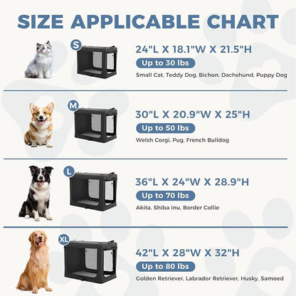 DUMOS Dog Crate 42 Inch Travel Cat Pet Carrier - Image 5