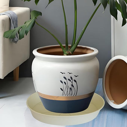 3 Pack of 25 26 inch Plant Saucer, 4.2" Depth, Large Deep Plastic Flower - Image 7