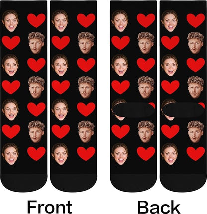 D-Story Custom Face Socks, Personalized Photo Picture on Socks, Unisex Athletic - Image 4