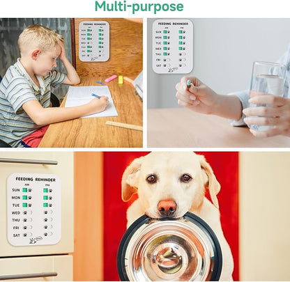 YAUYIK Dog Feeding Reminder, Puppy Feeding Schedule Chart, AM/PM Daily - Image 3