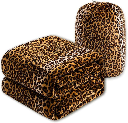 Bnuitland Leopard Print Flannel Blanket, Large Size 108x90 Inches - Image 4