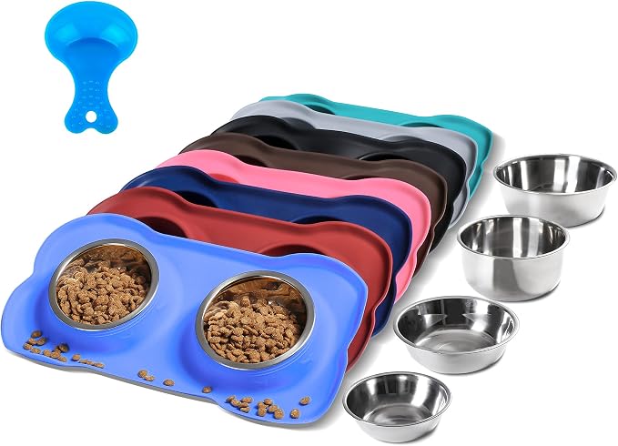 Hubulk Pet Dog Bowls 2 Stainless Steel Dog Bowl by Hubulk