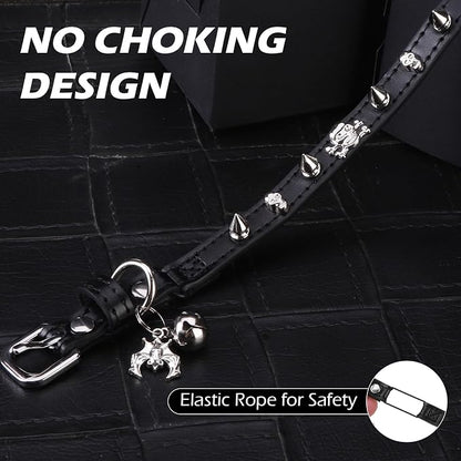 EXPAWLORER Cat Collar for Girl Boy Cats- Adjustable Leather Pet Collar - Image 5
