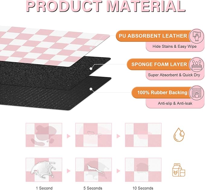 Cat Food Mat - 12"x 20" Cat Dog Mats - Image 2