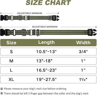 Martingale Dog Collar, Adjustable Nylon Reflective Collar - Image 6