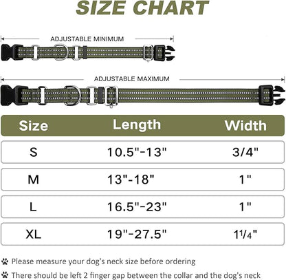 Martingale Dog Collar, Adjustable Nylon Reflective Collar - Image 6
