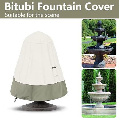 Bitubi Fountain Cover（40"x50"） 600D Oxford Cloth Garden Fountain Statue - Image 3