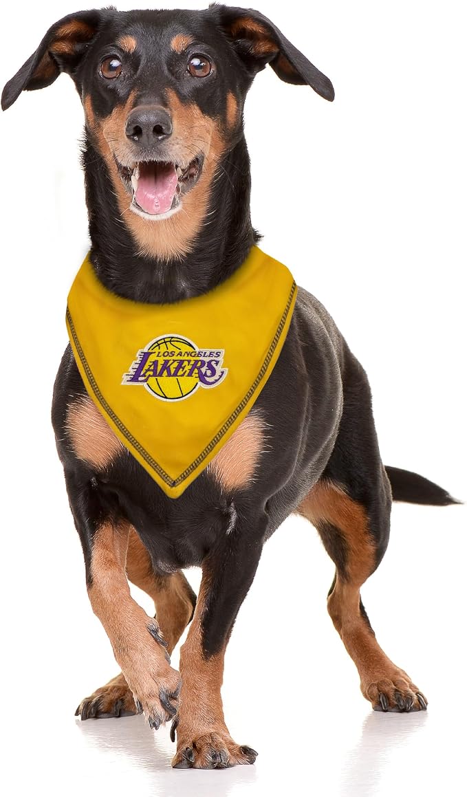Pets First NBA LA Lakers TIE Bandana, Size Large/X-Large. Dog Bandana Scarf Bib - Image 4