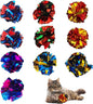 Cat Crinkle Ball Toys 10 Packs for Indoor Cats to Kill Time and Keep Fit by UnleashingJoyforPetFriends