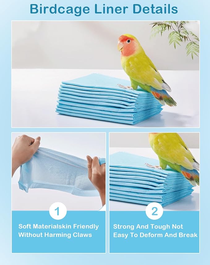 Disposable Bird Cage Liner Birds Cage Liners Super Absorbent Birdcage Liners - Image 4