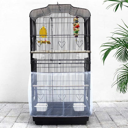 ASOCEA Bird Cage Seed Cather, Universal Adjustable Birdcage Cover Skirt Nylon - Image 7