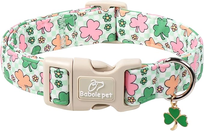 St Patricks Day Dog Collar for Giant Large Dogs by Babolepet