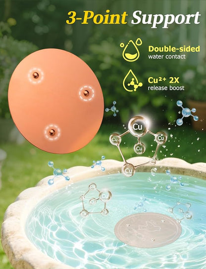 Mellbree 2-Pack Bird Bath Copper Disk, 0.6mm Reinforced 99.99% Pure Copper - Image 5