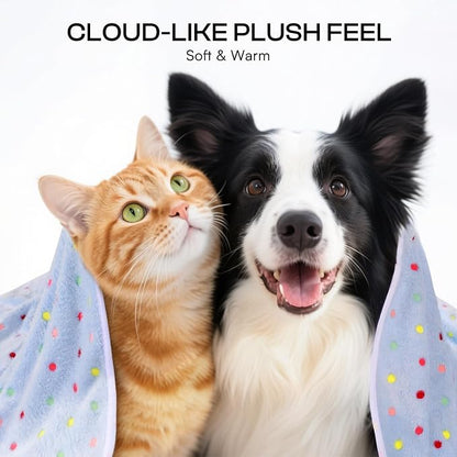 Luciphia 1 Pack 6 Dog Blankets Cat Soft Fluffy Fleece Pet Blanket Warm Cute - Image 2