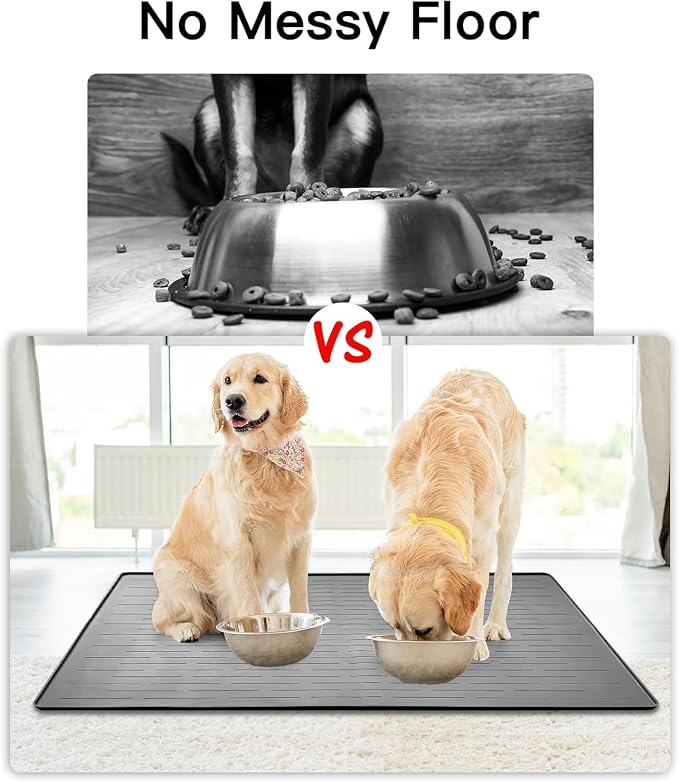 48" x 32" Largest Pet Food Mat, XXXL Silicone Dog Mats - Image 5