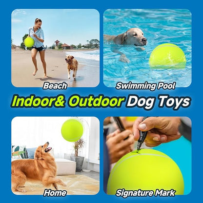 HETOO Giant Tennis Balls for Dogs: 9.5 inch Large Dog Toys- Outdoor Herding Dog - Image 6