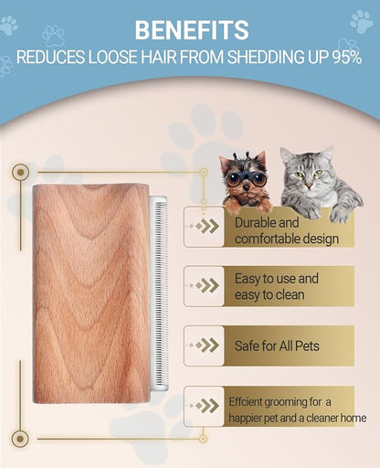 Dog Brush for Shedding | Pet Hair Removal Tool, Cat Grooming Supplies, - Image 5