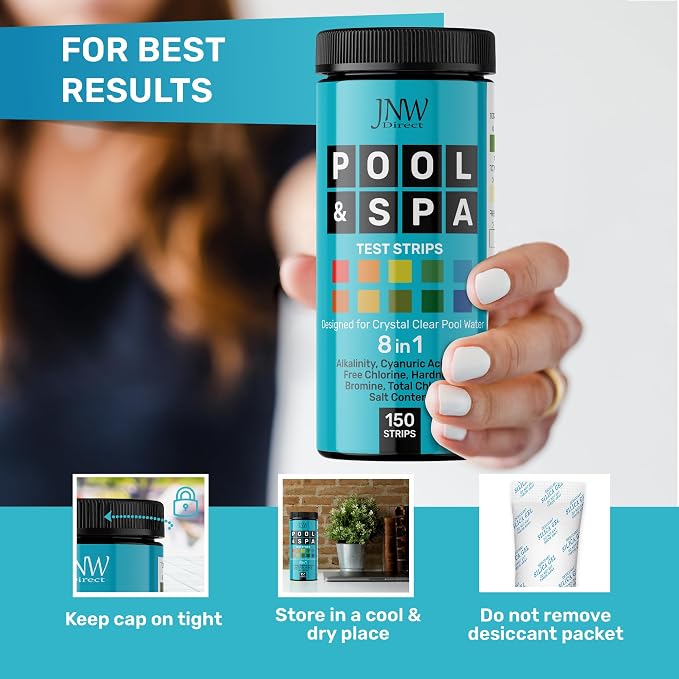 Pool Test Strips 8-in-1, 150 Quick and Accurate Pool and Hot Tub Test Strips - Image 6
