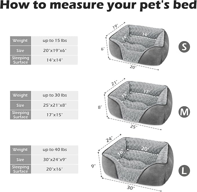 INVENHO Medium Dog Bed Rectangle Washable Orthopedic Soft Calming Sleeping - Image 3