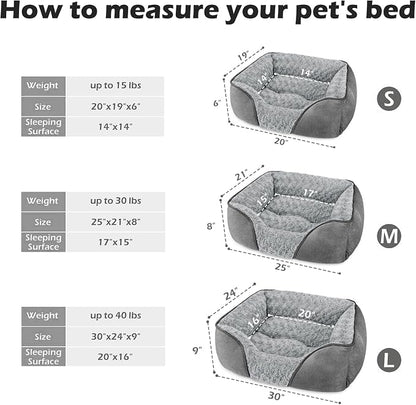 INVENHO Medium Dog Bed Rectangle Washable Orthopedic Soft Calming Sleeping - Image 3