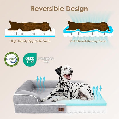EHEYCIGA Orthopedic Dog Beds Large Sized Dog, Waterproof Memory Foam Pet Bed - Image 3