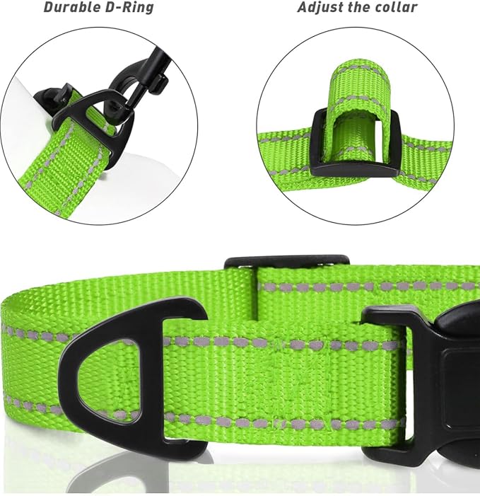 TagME Small Dog Collars, Adjustable Reflective Nylon Pet Collar - Image 3
