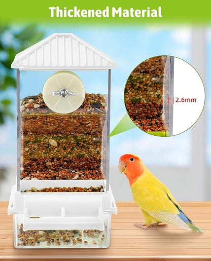 Hamiledyi Automatic Bird Feeder 2 Pcs No Mess Bird Cage Feeder Seed Food - Image 5