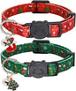 Christmas Cat Collar, Cotton 2 Pack Cat Collar by Giecooh
