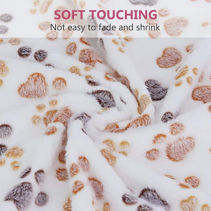 Comsmart Dog & Cat Blanket, Cute Paw Print, Soft Warm Fleece Throw - Image 3