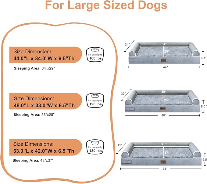 Large Dog Bed Orthopedic Washable: Extra Large Sized Beds - Image 6