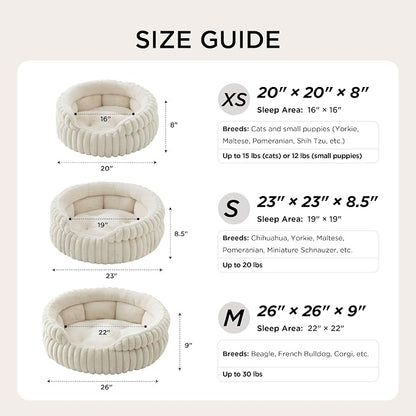Bedsure ComfyFleece™ Cat Bed, Washable Round Cute Cat Beds - Image 6