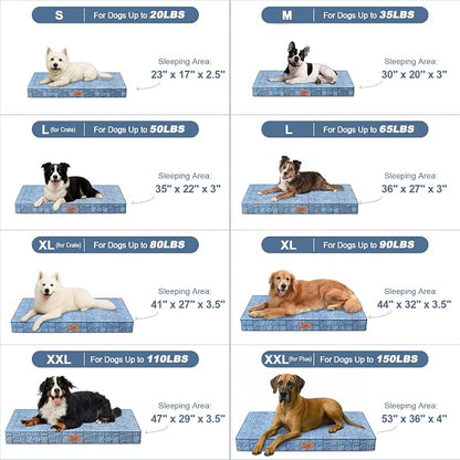Outdoor Orthopedic Dog Bed for Extra Large Dogs, XL Waterproof Flat Pet Bed - Image 5