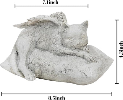 Holiberty Cat Angel Figurine Memorial Pet Stone Statue - Image 6