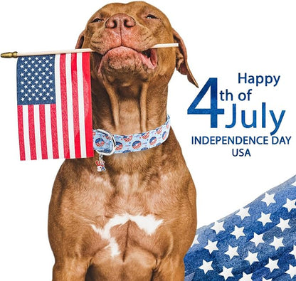 Faygarsle Patriotic Dog Collar, 4th of July Design, American Flag Pattern - Image 6