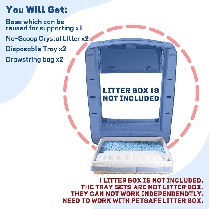 Crystal Cat Litter and Disposable Litter Trays 2 Sets Compatible - Image 7